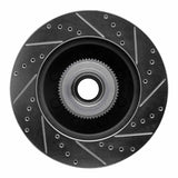Dynamic Friction 2005-2007 Ford F-250 2WD (Super Duty) Front Left Drilled & Slotted Silver Brake Rotor by Dynamic Friction Company 631-54201L