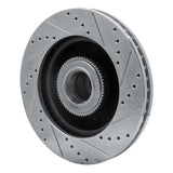 Dynamic Friction 2005-2007 Ford F-250 2WD (Super Duty) Front Left Drilled & Slotted Silver Brake Rotor by Dynamic Friction Company 631-54201L