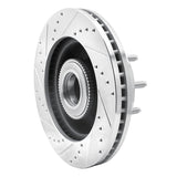 Dynamic Friction 2005-2007 Ford F-250 2WD (Super Duty) Front Right Drilled & Slotted Silver Brake Rotor by Dynamic Friction Company 631-54201R
