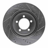 Dynamic Friction 2006-2010 Ford Explorer Sport Trac Front Left Drilled & Slotted Silver Brake Rotor by Dynamic Friction Company 631-54203L