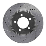 Dynamic Friction 2006-2010 Ford Explorer Sport Trac Front Left Drilled & Slotted Silver Brake Rotor by Dynamic Friction Company 631-54203L