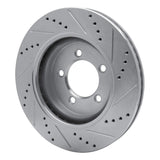 Dynamic Friction 2006-2010 Ford Explorer Sport Trac Front Left Drilled & Slotted Silver Brake Rotor by Dynamic Friction Company 631-54203L