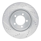 Dynamic Friction 2006-2010 Ford Explorer Front Right Drilled & Slotted Silver Brake Rotor by Dynamic Friction Company 631-54203R