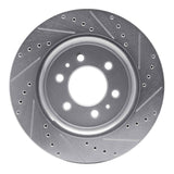 Dynamic Friction 2007-2021 Ford F-150 4WD Front Left Drilled & Slotted Silver Brake Rotor by Dynamic Friction Company 631-54204L