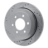 Dynamic Friction 2007-2017 Ford Expedition Rear Left Drilled & Slotted Silver Brake Rotor by Dynamic Friction Company 631-54205L