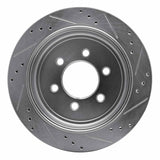 Dynamic Friction 2007-2017 Ford Expedition Rear Left Drilled & Slotted Silver Brake Rotor by Dynamic Friction Company 631-54205L