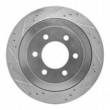 Dynamic Friction 2007-2017 Ford Expedition Rear Left Drilled & Slotted Silver Brake Rotor by Dynamic Friction Company 631-54205L