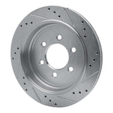Dynamic Friction 2007-2017 Ford Expedition Rear Left Drilled & Slotted Silver Brake Rotor by Dynamic Friction Company 631-54205L