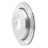Dynamic Friction 2007-2017 Ford Expedition Rear Right Drilled & Slotted Silver Brake Rotor by Dynamic Friction Company 631-54205R