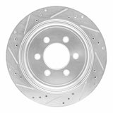Dynamic Friction 2007-2017 Ford Expedition Rear Right Drilled & Slotted Silver Brake Rotor by Dynamic Friction Company 631-54205R