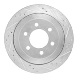 Dynamic Friction 2007-2017 Ford Expedition Rear Right Drilled & Slotted Silver Brake Rotor by Dynamic Friction Company 631-54205R