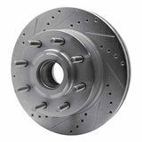 Dynamic Friction 2006-2012 Ford F-250 2WD (Super Duty) Front Left Drilled & Slotted Silver Brake Rotor by Dynamic Friction Company 631-54206L