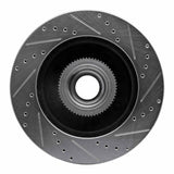 Dynamic Friction 2006-2012 Ford F-250 2WD (Super Duty) Front Left Drilled & Slotted Silver Brake Rotor by Dynamic Friction Company 631-54206L