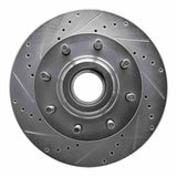Dynamic Friction 2006-2012 Ford F-250 2WD (Super Duty) Front Left Drilled & Slotted Silver Brake Rotor by Dynamic Friction Company 631-54206L