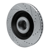 Dynamic Friction 2006-2012 Ford F-250 2WD (Super Duty) Front Left Drilled & Slotted Silver Brake Rotor by Dynamic Friction Company 631-54206L