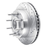 Dynamic Friction 2006-2012 Ford F-350 Super Duty 2WD Front Right Drilled & Slotted Silver Brake Rotor by Dynamic Friction Company 631-54206R