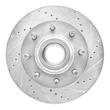 Dynamic Friction 2006-2012 Ford F-350 Super Duty 2WD Front Right Drilled & Slotted Silver Brake Rotor by Dynamic Friction Company 631-54206R