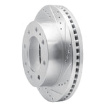 Dynamic Friction 2006-2010 Ford F-350 Super Duty 2WD Front Right Drilled & Slotted Silver Brake Rotor by Dynamic Friction Company 631-54207R