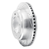 Dynamic Friction 2008-2025 Ford E-250 Rear Left Drilled & Slotted Silver Brake Rotor by Dynamic Friction Company 631-54208L
