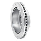 Dynamic Friction 2008-2025 Ford E-250 Rear Left Drilled & Slotted Silver Brake Rotor by Dynamic Friction Company 631-54208L
