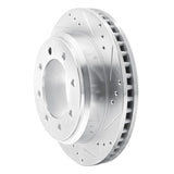 Dynamic Friction 2008-2025 Ford E-250 Rear Right Drilled & Slotted Silver Brake Rotor by Dynamic Friction Company 631-54208R