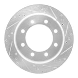 Dynamic Friction 2008-2025 Ford E-250 Rear Right Drilled & Slotted Silver Brake Rotor by Dynamic Friction Company 631-54208R