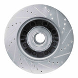 Dynamic Friction 2008-2025 Ford E-20150 Front Left Drilled & Slotted Silver Brake Rotor by Dynamic Friction Company 631-54209L