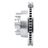 Dynamic Friction 2008-2025 Ford E-20150 Front Left Drilled & Slotted Silver Brake Rotor by Dynamic Friction Company 631-54209L