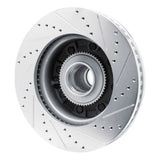 Dynamic Friction 2008-2025 Ford E-20150 Front Left Drilled & Slotted Silver Brake Rotor by Dynamic Friction Company 631-54209L