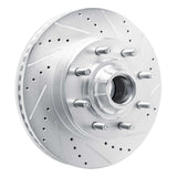 Dynamic Friction 2008-2025 Ford E-350 Super Duty Front Right Drilled & Slotted Silver Brake Rotor by Dynamic Friction Company 631-54209R