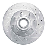 Dynamic Friction 2008-2025 Ford E-350 Super Duty Front Right Drilled & Slotted Silver Brake Rotor by Dynamic Friction Company 631-54209R