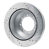 Dynamic Friction 2008-2019 Ford E-350 Super Duty Rear Left Drilled & Slotted Silver Brake Rotor by Dynamic Friction Company 631-54210L
