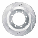Dynamic Friction 2008-2019 Ford E-350 Super Duty Rear Left Drilled & Slotted Silver Brake Rotor by Dynamic Friction Company 631-54210L