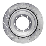 Dynamic Friction 2008-2019 Ford E-350 Super Duty Rear Right Drilled & Slotted Silver Brake Rotor by Dynamic Friction Company 631-54210R
