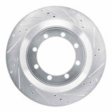Dynamic Friction 2008-2019 Ford E-350 Super Duty Rear Right Drilled & Slotted Silver Brake Rotor by Dynamic Friction Company 631-54210R