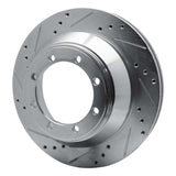 Dynamic Friction 2008-2020 Ford E-450 Super Duty Rear Left Drilled & Slotted Silver Brake Rotor by Dynamic Friction Company 631-54212L
