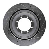 Dynamic Friction 2008-2020 Ford E-450 Super Duty Rear Left Drilled & Slotted Silver Brake Rotor by Dynamic Friction Company 631-54212L
