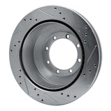 Dynamic Friction 2008-2020 Ford E-450 Super Duty Rear Left Drilled & Slotted Silver Brake Rotor by Dynamic Friction Company 631-54212L