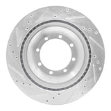 Dynamic Friction 2008-2020 Ford E-Super Duty Rear Right Drilled & Slotted Silver Brake Rotor by Dynamic Friction Company 631-54212R