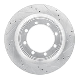 Dynamic Friction 2008-2020 Ford E-Super Duty Rear Right Drilled & Slotted Silver Brake Rotor by Dynamic Friction Company 631-54212R