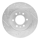 Dynamic Friction 2009 Ford F-150 4WD Front Right Drilled & Slotted Silver Brake Rotor by Dynamic Friction Company 631-54215R