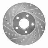 Dynamic Friction 2010-2013 Ford Transit Connect Front Left Drilled & Slotted Silver Brake Rotor by Dynamic Friction Company 631-54217L