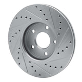 Dynamic Friction 2010-2013 Ford Transit Connect Front Left Drilled & Slotted Silver Brake Rotor by Dynamic Friction Company 631-54217L