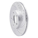 Dynamic Friction 2010-2013 Ford Transit Connect Front Right Drilled & Slotted Silver Brake Rotor by Dynamic Friction Company 631-54217R