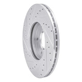 Dynamic Friction 2010-2013 Ford Transit Connect Front Right Drilled & Slotted Silver Brake Rotor by Dynamic Friction Company 631-54217R