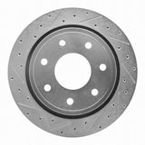 Dynamic Friction 2012-2014 Ford F-150 4WD Rear Left Drilled & Slotted Silver Brake Rotor by Dynamic Friction Company 631-54218L