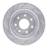 Dynamic Friction 2012-2014 Ford F-150 RWD Rear Right Drilled & Slotted Silver Brake Rotor by Dynamic Friction Company 631-54218R