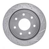 Dynamic Friction 2012-2014 Ford F-150 RWD Rear Right Drilled & Slotted Silver Brake Rotor by Dynamic Friction Company 631-54218R