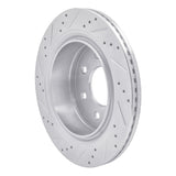 Dynamic Friction 2012-2014 Ford F-150 RWD Rear Right Drilled & Slotted Silver Brake Rotor by Dynamic Friction Company 631-54218R