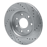 Dynamic Friction 2010-2014 Ford F-150 RWD Front Left Drilled & Slotted Silver Brake Rotor by Dynamic Friction Company 631-54219L